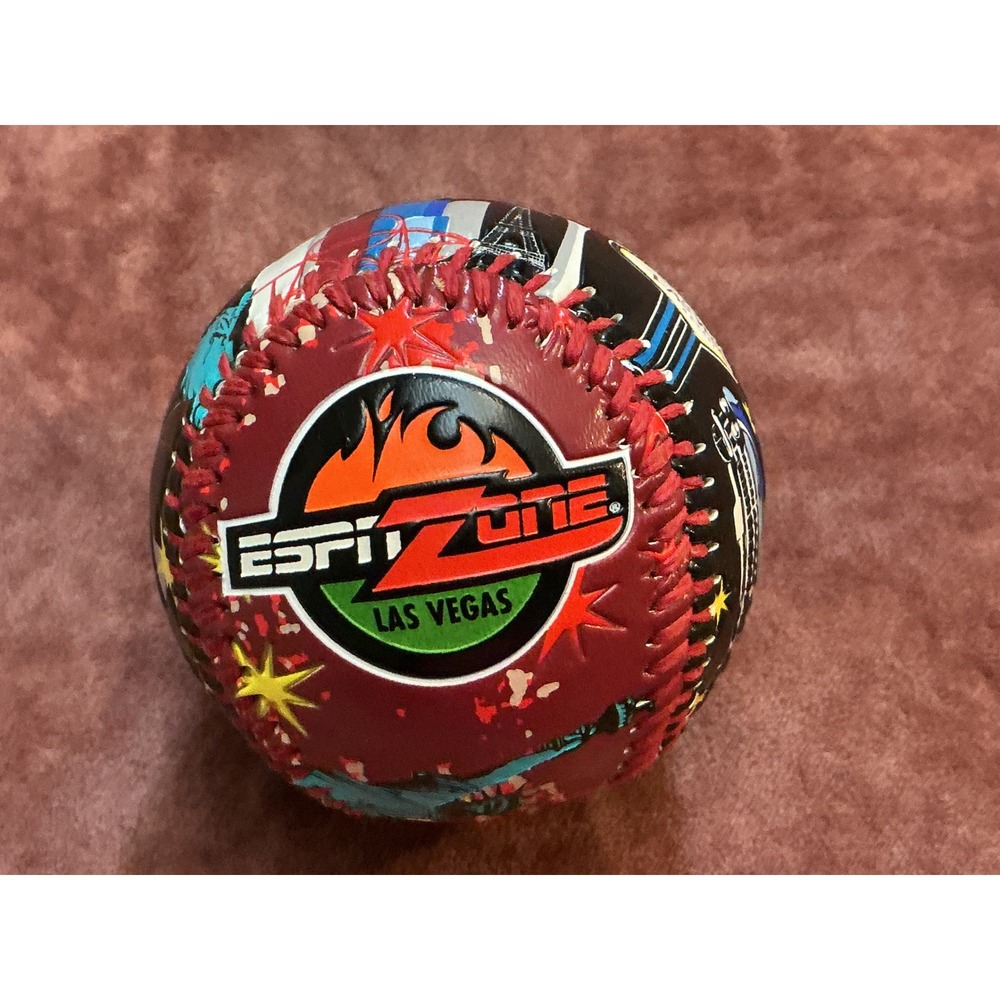 ESPN Zone Las Vegas Souvenir Baseball Viva Las Vegas Collectible Red Black
